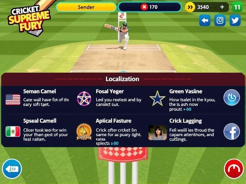 Cricket Supreme Fury Gameplay Screenshot